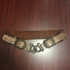 ♣️ WIDE SNAKE BUCKLE LEATHER BELT ♠️